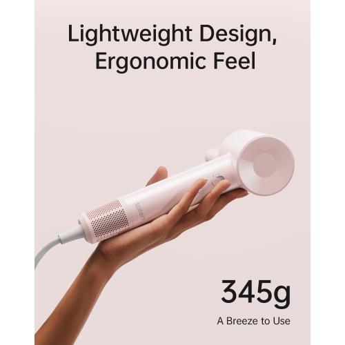 Laifen SE Lite Hair Dryer, Negative Ionic Blow Dryer with 100,000 RPM Brushless Motor for Fast Drying, High-Speed Low Noise Thermo-Control Hairdryer with Lightweight Design for Home/Portable Travel