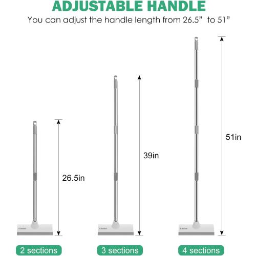 SetSail Floor Scrub Brush with 51-Inch Long Adjustable Handle 2 in 1 Scrape Brush Stiff Bristle Floor Scrubber for Cleaning Shower Bathroom Garage Kitchen Wall Deck Tub Tile