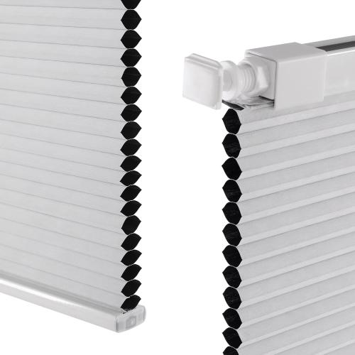 Cordless Cellular Shades, No Drill No Tools Honeycomb Window Blinds, Blackout Light Blocking Cellular Shades for Window, Thermal Insulation Blinds, Easy to Install, White 40 W x 64 H