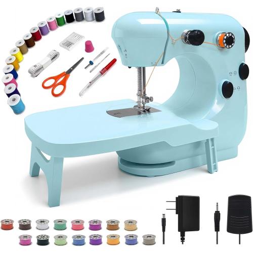 Sewing Machine Kits for Home & School | Beginner-Friendly 2-Speed Mini Machine for DIY Crafts, Household Repairs & Fun Skill-Building with Kids & Adults 301FRJ