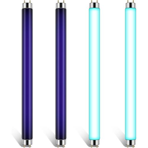 Qualirey T8 Bug Zapper Replacement Bulbs, 10W Bug Zapper Light Bulb for 20W Electronic Bug Zapper, Effectively Attracts Most Flying Bugs 13 Inch Mosquito Light Bulb for Indoor Outdoor (4 Pack)