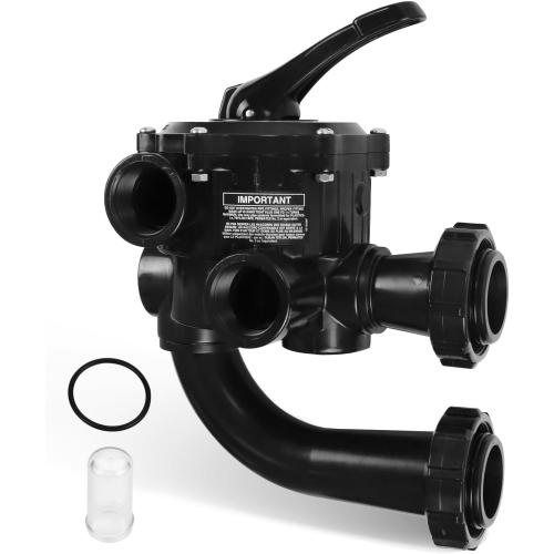 BLACK SP0710XR50 Backwash Valve Coupling Compatible with Hayward Pro-Series Vari-Flo Vertical Grid DE Filters, 6-Position Reverse Multiport Valve Coupling with 1-1/2-inch NPT Ports