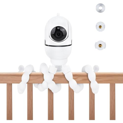 Upgraded Baby Monitor Mount - 7.8'' Adjustable Tripod Baby Camera Mount for HelloBaby HB65/HB40/HB6550/HB66/ HB6339/HB6550 Pro, ANMEATE SM935E, Detachable Tripod Monitor Holder Flex Stand for Crib