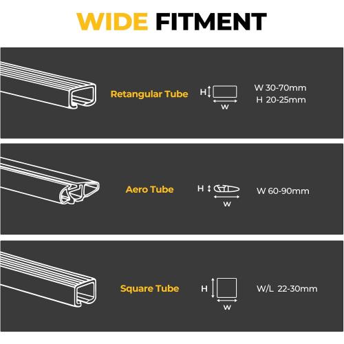 BougeRV Lockable Ski & Snowboard Racks, Extension with Sliding Feature, 28'' Fits 6 Pairs Skis or 4 Snowboards, Crab Mounting System Fits for Square/Aero/Oval Cross Bars