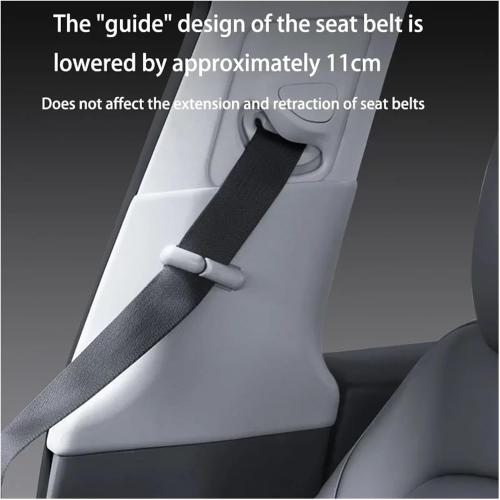 Car Seat Belt Adjust Compatible for Tesla Model Y Anti-Neck Belt Limiter Driver and Copilot Seat Belt Anti Neck Buckle Panel(Driver Copilot 2Pcs)