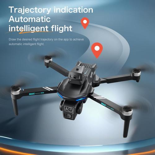 Remote Control Drone with Dual Cameras Obstacle Avoidance Brushless Foldable 360 Degrees Flip WiFi 2.4GHz RC Quadcopter Toy Kids Adults Birthday Gift (Black)