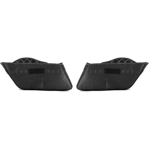 WeiSen Saddlebag Liners Non-Stretched Saddlebag Organizer Inserts Compatible with Harley Touring Road King Road Glide Street Glide Electra Glide 2014-2024 Factory Saddlebag, White Square