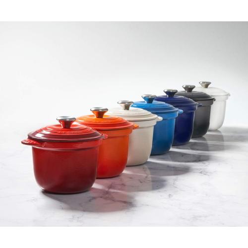 Le Creuset Enameled Cast Iron Rice Pot with Lid & Stoneware Insert, 2.25 qt., Oyster