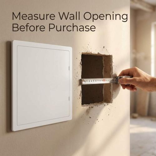 QWORK Access Panel for Drywall, 16x16 Inch ABS Plastic Wall Hole Cover Access Door for Plumbing & HVAC Systems, White