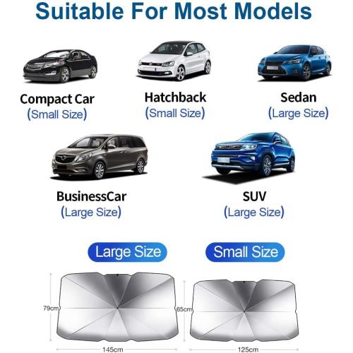 helloleiboo Car Windshield Sun Shade UV Rays and Heat Sun Visor Protector Foldable Reflector Windshields Umbrella