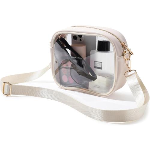 TOBVZOO Clear Bag Stadium Approved, Crossbody Transparent Bag for Concerts Sports Events, Purses for Men & Women
