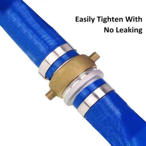 1 x 100' Blue PVC Backwash and Discharge Hose for Swimming Pools, Heavy Duty Reinforced Flat Pool Hose with Aluminum Pin Lug Fittings