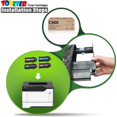 ToBeter Compatible C600 C605 Toner 16.9K Yield Replacement for Xerox 106R03919 106R03918 106R03917 106R03916 Toner Cartridge for VersaLink C600 C605 Printers ( 4 Pack, BMCY )