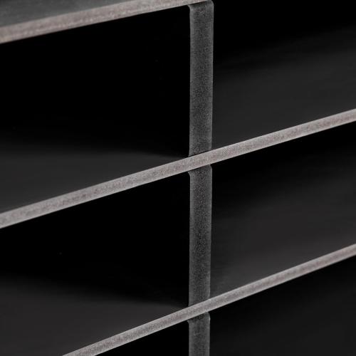 27 Organizer, Desktop File Sorter Mail Center Paper Storage Cabinet Classroom Mailbox for Files Documents Papers Magazines(White) (Black 27Slots 1)