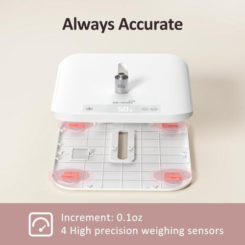 Baby Scale, Multifunctional Baby Weight Scale, Pet Scale for Puppy, Cat, Adult Scale Up to 330lbs, Accurate Digital Scale with Hold Function, 27-inch Height Measurement, 5 Units, LED Screen