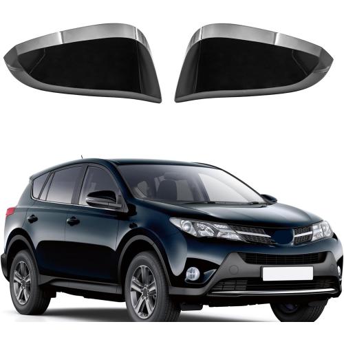 Gloss Black Side Mirror Cover Cap Fits For 2014-2023 Toyota 4runner & 2013-2015 Rav4 Replace 87945-42160-B1 87915-42160-C4