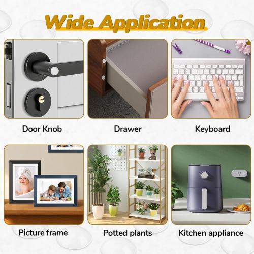 100 Pieces Cabinet Bumpers Clear Rubber Bumpers Self Adhesive, Soft Cabinet Door Bumper Pads, Sound Dampening Bumpers, Kitchen Cabinet Pads for Drawers, Picture Frames, Cupboard, 10mm x 3mm