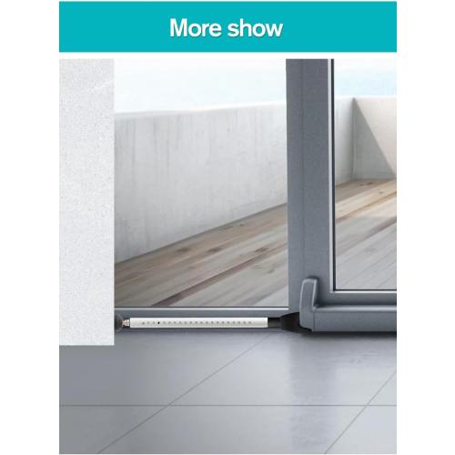 Telescoping Security Door Bar, 20-52 Inch Adjustable Length, 400 LBS Force, Anti-Slip Base