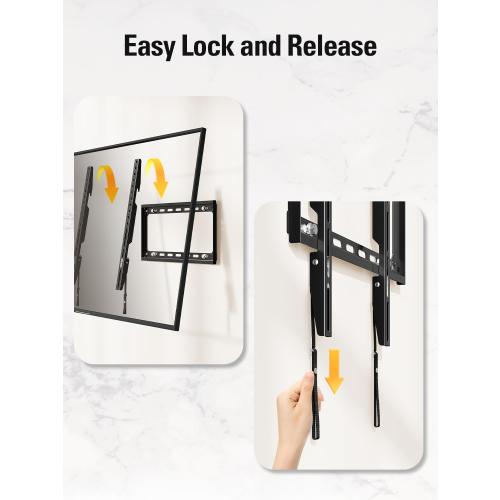 Mounting Dream TV Mount Fixed for Most 26-60 Inch LED, LCD and Plasma TVs, TV Wall Mount TVs Bracket up to VESA 400x400mm and 100 LBS Loading Capacity, Low Profile and Space Saving Flat Mount MD2361-K
