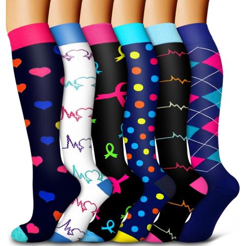 Size L /XL ....6 Pack Copper Compression Socks for Women and Men Circulation-Best Support for Medical, Running,Nursing,Athletic