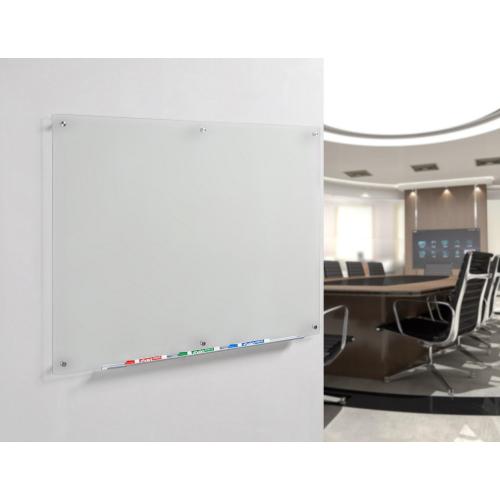 Audio-Visual Direct Frosted Glass Dry-Erase Board Set - 45 x 30 - Includes Hardware & Marker Tray (Non-Magnetic)