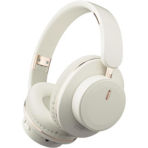 H9 Over-Ear Wireless Headphones with HiFi Surround Sound and USB-C Cable, 24Hr Long Battery Life, Built-in Microphone, for Women&Men，Travel，Home，Office(Off White)