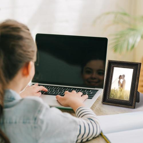 Black 4x6 Picture Frames, Rustic Distressed 4 x 6 Photo Frame Set of 4, Vintage Farmhouse Black and Gold Frame with Mat for 3.5x5, Small Matted Frame for Wall Hanging or Tabletop, Home Decor, 4 Pack