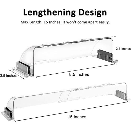 2 Pack Air & Heat Deflector for Vents, Sidewalls and Ceiling Registers, Adjustable from 8.5 to 15