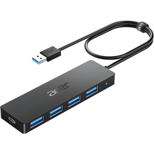 Acer USB Hub 4 Ports, Multiple USB 3.0 Hub, USBA Splitter for Laptop/PC 2FT