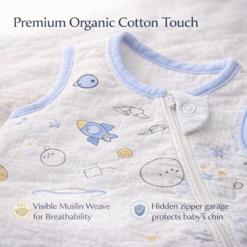 Baby Sleep Sack 1.5 TOG, Wearable Blanket with 2-Way Zipper Infants & Toddlers