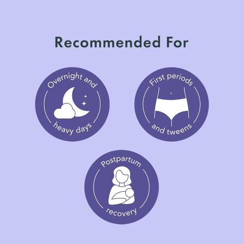 Rael Disposable Underwear for Women, Organic Cotton Cover - Postpartum Essentials, Leak Locker, Unscented, Maximum Coverage (Size S-M, 20 Count)