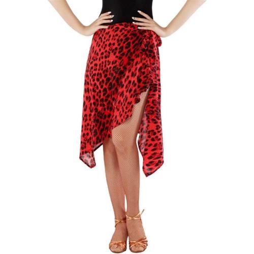 Size 17 color Red Dance and Sway Latin Dance Dress Latin Dance Skirt Latin Dance Costume Professional Practice Skirt Adult Women's Triangle Towel