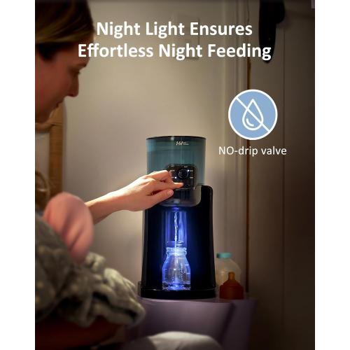Water Warmer, HEYVALUE Baby Bottle Warmer, Formula Maker with Night Light, 4 Temperature Control & 72H Keep Warm, Detachable Tank, Instantly Dispenses Warm Water, Feed Baby More Easier and Healthier