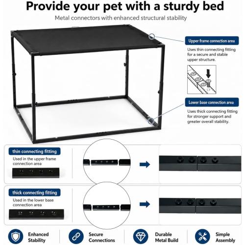 Adjustable Bedside Dog Bed for Small Dogs