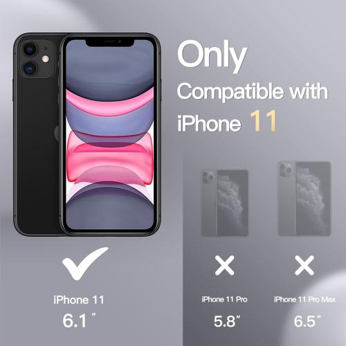 JETech Silicone Case for iPhone 11 (2019) 6.1-Inch, Silky-Soft Touch Full-Body Protective Case, Shockproof Cover with Microfiber Lining (Black)