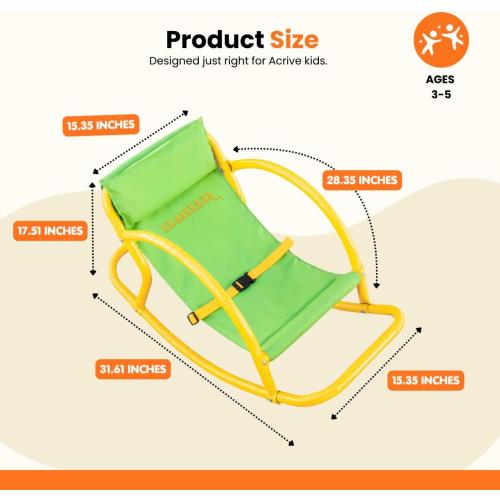 Calming Sensory Rocking Chair for Kids – Balance Seat for Focus, Relaxation & Play | Indoor Outdoor Therapy Chair for Autism, ADHD & Active Kids