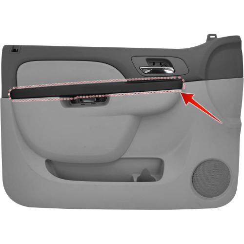 KAIRAY 80994 Front Left Driver Side Armrest, Door Panel Compatible with Chevy Silverado Avalanche Tahoe Suburban GMC Sierra Yukon 2010-2014, Door Release Handle Above Armrest 27 IN, Black GM# 84127280❗MAY HAVE MISSING PIECES❗