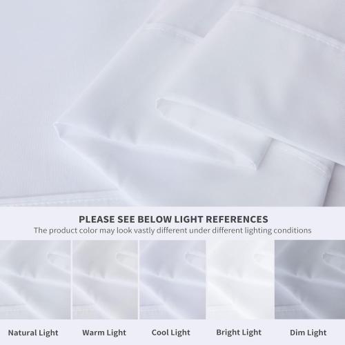 Maple&Stone Twin Flat Sheet 6 Pack,Premium Soft & Breathable,Brushed Microfiber Fabric,Anti-Shrinkage & Non-Fading,Bulk Flat Sheets Only Twin Size (White)