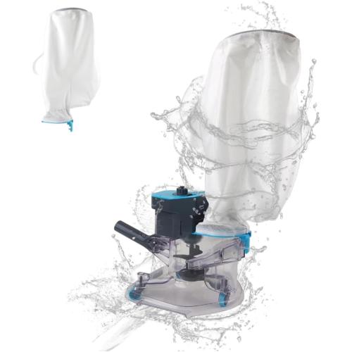 Pool Vacuum with Dual Filter Bags Bundle, PoolCent Heavy-Duty Cordless Leaf Eater with 50 Microns Premium Mesh Bag