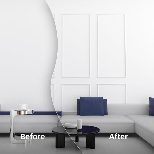 Peel and Stick Premade Wall Molding Kit 3 Set, Ready-to-Assemble Wainscoting Panels Frame for Interior Wall Decor, Molding Trim for Living Room Bedroom Corridor Home Accent Walls Panel