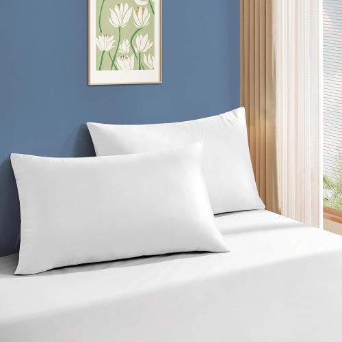 Sycoodeal Standard Size Bed Pillows for Sleeping 3 Pack,Luxury Hotel Pillows,Comfortable and Supportive,Machine Washable,Suitable for Stomach,Back and Side Sleepers.