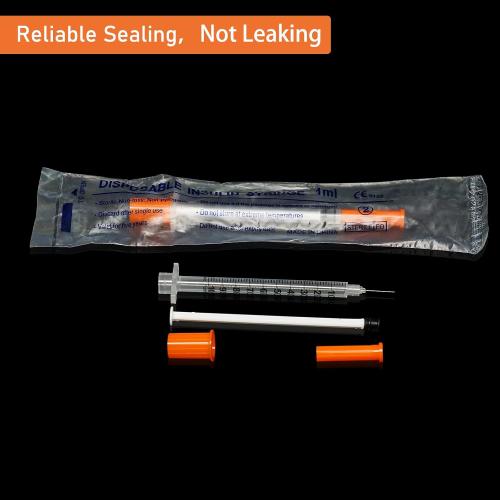 1ml/cc 29G Syringe 1/2 (12.7mm) Needle, Disposable Individual Package Pack of 100