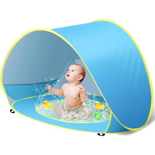 Baby Beach Tent Pop Up Beach Tent Baby Tent for Beach, Portable Shade Pool UV Protection Sun Shelter for Infant