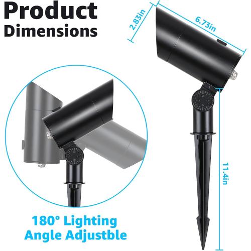 SUNVIE 30W Spot Lights Outdoor 5000K Dusk to Dawn Flag Pole Light 120V Plug in Landscape Spotlight with Photocell Sensor Ultra Bright Bullet LED Spotlight for Yard Garden Tree Statue