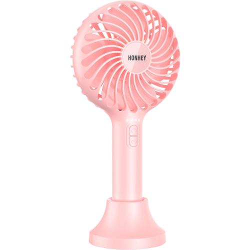 HonHey Handheld Fan, 5000 mAh Portable Fan[8-25H Working Time] with Rechargeable Battery, 4 Speed Personal Cooling Desk Fan with Power Bank, Mini Hand Held Operated Makeup Fan for Women Outdoor