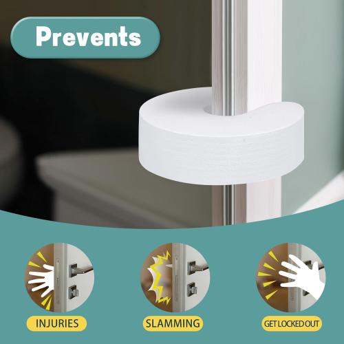 [8 Pack] BYETOO Door Finger Pinch Guards,Baby Proof Door Slam Stopper,Protect Child Fingers with Soft Foam Guard,Prevent Finger Pinch Injuries,Slamming Door,Child or Pet from Getting Locked in Room