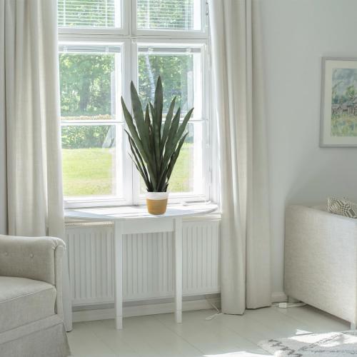Artificial Snake Plant, 3ft Fake Sansevieria with Basket, 35 Fake Mother in Law Plants, Perfect Faux Potted Plant Greenery for Indoor Home Office Store Lifelike Decoration (Green)