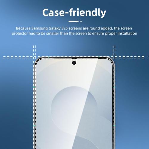 NEW'C 3 Pack Designed for Samsung Galaxy S25 Screen Protector Tempered Glass, Bubble Free, Ultra Resistant | Tempered Glass, Bubble Free, Ultra Resistant