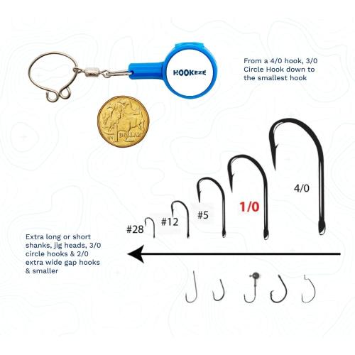 HOOK-EZE Fishing Knot Tying Tool | Protect from Fish Hooks | Tie Fishing Knots Easily | Cool Gadgets for Fishermen | Ice Fly Fishing | Fishing Accessories for Beginner Anglers | Nail Knot Tool