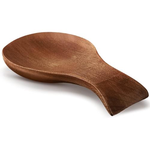 Patelai Acacia Wood Spoon Rest for Stove Top Bamboo Holder for Spatula Rest for Kitchen, Counter Spoon Holder for Countertop, Modern and Rustic for Farmhouse as Dining Table Decoration(Brown)
